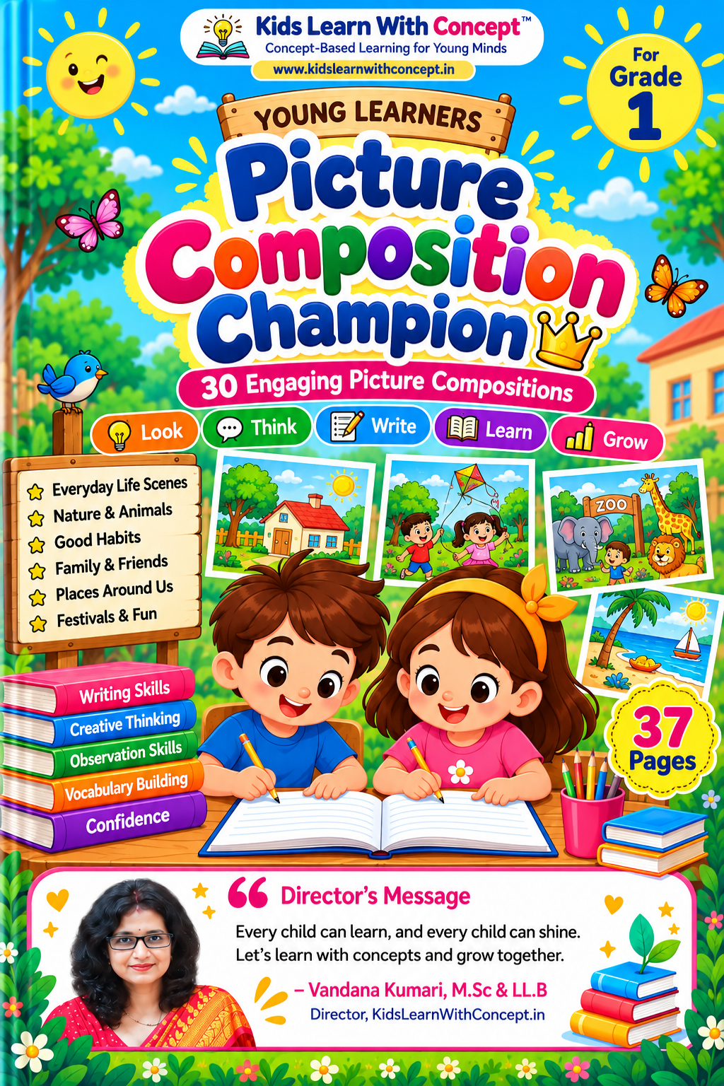 Picture Composition Champion Grade 1 &mdash; 30 picture compositions with helping words and model answers